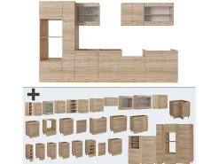 Mueble de cocina roble sonoma/goldkraft 350x46x81.6 r-line