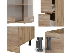 Mueble de cocina roble sonoma/goldkraft 350x46x81.6 r-line