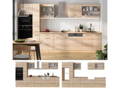 Mueble de cocina roble sonoma/goldkraft 350x46x81.6 r-line
