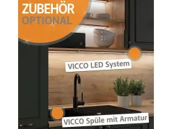 Mueble de cocina rojo brillo intenso/roble dorado 240x60x81.6 r-line