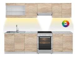 Mueble de cocina sonoma 240x60x81.6 raul