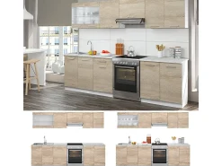 Mueble de cocina sonoma 240x60x81.6 raul