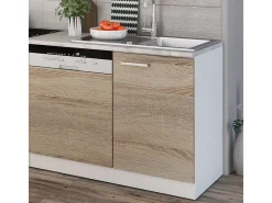 Mueble de cocina sonoma/blanco 270x46x81.6 optima