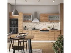 Mueble de cocina sonoma/blanco 350x60x81.6 r-line