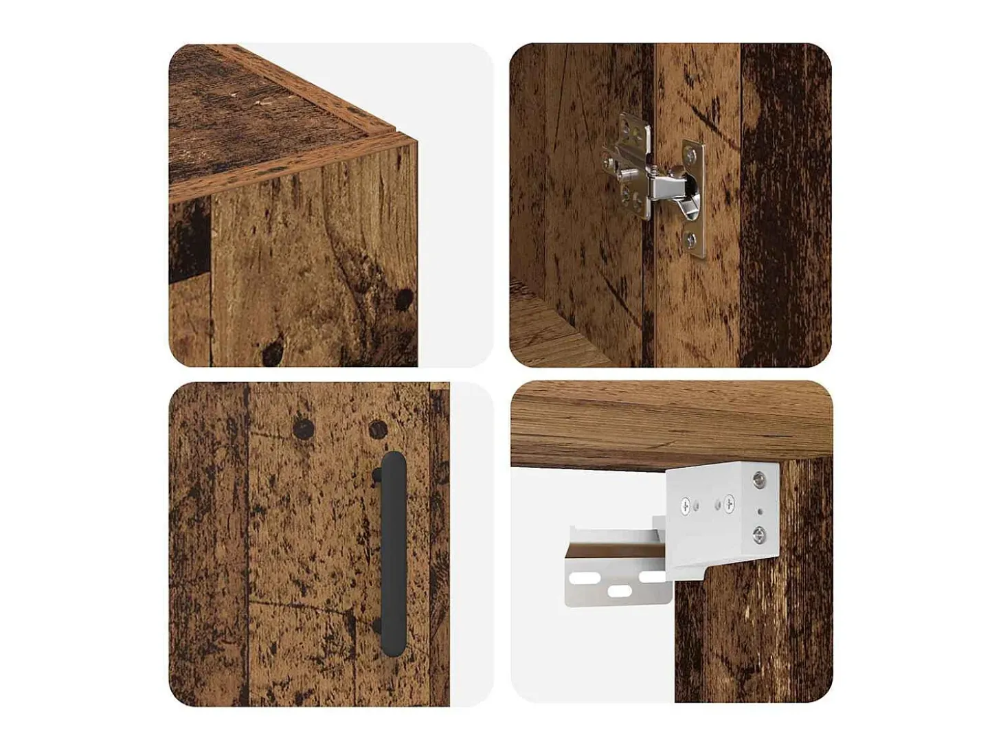 Mueble de pared Madera antigua 69,5 x 34 x 90 cm Madera de ingeniería