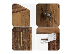 Mueble de pared marrón 69,5 x 34 x 90 cm Madera de ingeniería