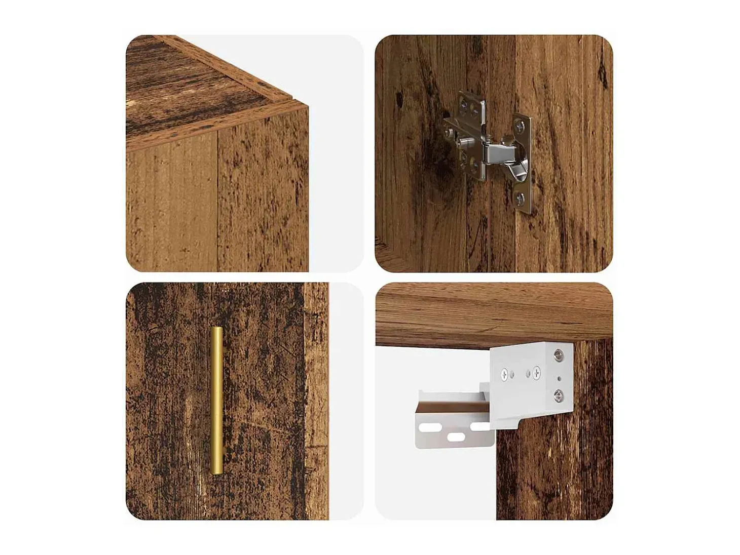 Mueble de pared marrón 69,5 x 34 x 90 cm Madera de ingeniería