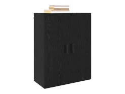 Mueble de pared negro 69,5 x 34 x 90 cm Madera de ingeniería