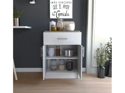 Mueble despensa mayorca en Melamina, con cajón de riel metálico , 85.09 cm X 59.94 cm X 40.38 cm , Multicolor