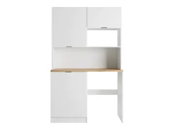 Mueble multifunción - Con encimera de 120 cm - Blanco y natural - CARMEO