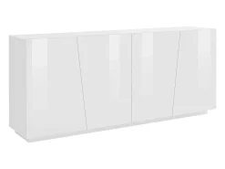 Mueble salón aparador 200 cm 4 compartimentos 2 puertas blanco brillante Vega Day