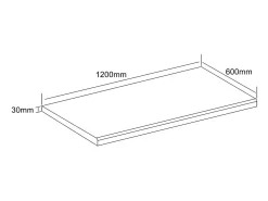 Muebles de cocina encimera de cocina Fasola Roble de miel 3 x 120 x P. 60