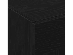 Muebles de pared de 2 piezas en roble negro, 69,5 x 34 x 90 cm, fabricados en madera reconstituida.
