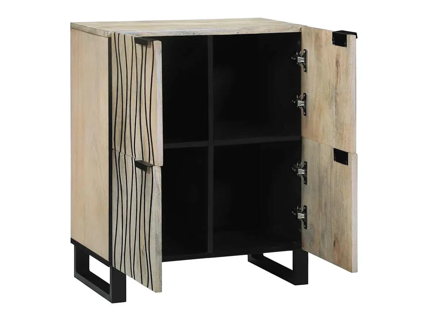 Muebles y estantes para almacenamiento de medios en blanco y negro