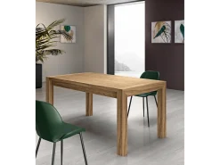 Nevada - Mesa extensible (160/240 x 90 cm) en chapa de roble marrón