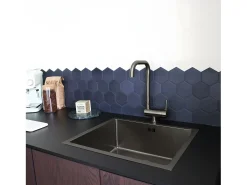 New Oslo mezclador para fregadero abatible gris metalizado Essebagno