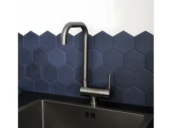 New Oslo mezclador para fregadero abatible gris metalizado Essebagno