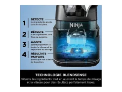 Ninja TB201EU Licuadora de Vaso - 1200W Acero Negro con Capacidad de 2,1L