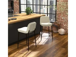 NOLAN-Silla de bar de tela Luxury Beige (x2)