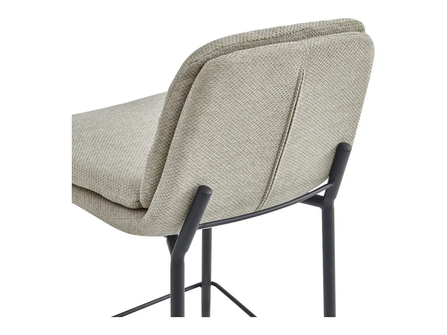 NOLAN-Silla de bar de tela Luxury Beige (x2)