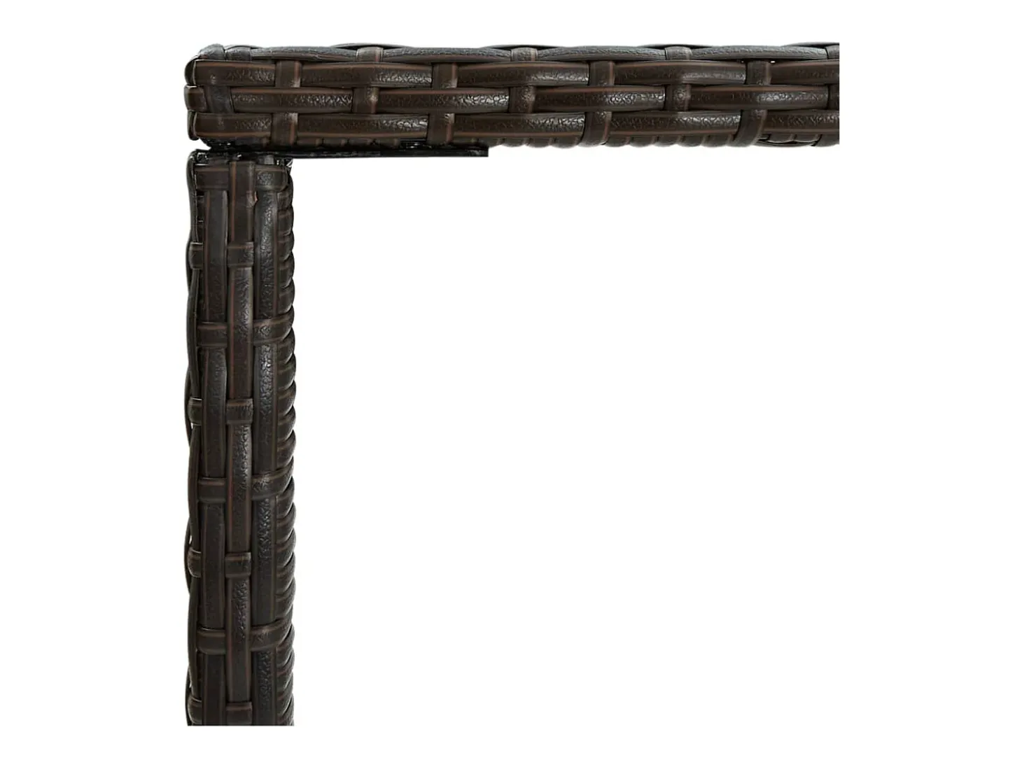 Orren Mesa alta de jardín ratán sintético y vidrio marrón 70x70x110 cm