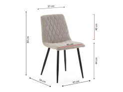 Pack 4 sillas Abril tapizadas en tela color beige