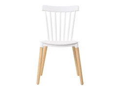 Pack 4 sillas Alna salón comedor cocina blanco patas haya 100x36x55 cm