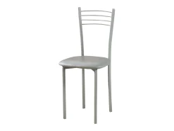 Pack 2 Sillas Cocina Modernas Gris Metal y Poliuretano 89x40x45 cm
