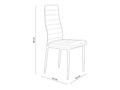Pack 4 sillas comedor Niza tex gris 98x43x44 cm Adec
