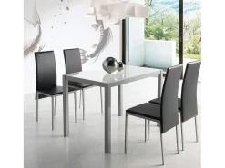 Pack 2 Sillas Comedor Saona Contemporáneo Negro 97x56x42