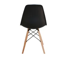 Pack 2 Sillas Comedor Vintage Industrial Negro Roble 51x83x47 cm