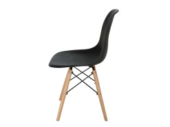 Pack 2 Sillas Comedor Vintage Industrial Negro Roble 51x83x47 cm
