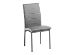 Pack 4 Sillas de Comedor Meli, Sillas Salón Polipiel Gris 45x92x54cm