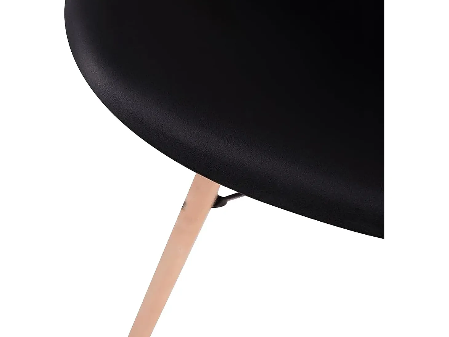 Pack 4 Sillas de Comedor, Sillas Cocinas, Acabado en Negro y Madera, Medidas: 45 cm (Ancho) x 53 cm (Largo) x 83 cm (Alto)