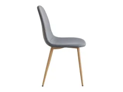 Pack 4 Sillas James Acero Polipiel Asiento tapizado Poliést. Gris