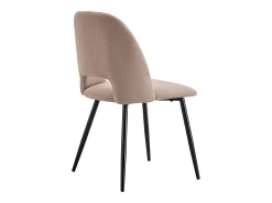 Pack 2 sillas Mos Moderno Beige Tapizadas Patas Metálicas Negro 58x86x50 cm