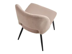Pack 2 sillas Mos Moderno Beige Tapizadas Patas Metálicas Negro 58x86x50 cm