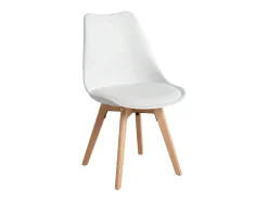Pack 2 Sillas Nórdic Estilo Nórdico Blanco y Roble 83x49x56 cm