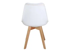 Pack 2 Sillas Nórdic Estilo Nórdico Blanco y Roble 83x49x56 cm