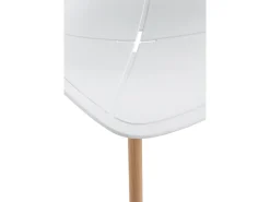 Pack 4 sillas polipropileno blanco con patas metálicas