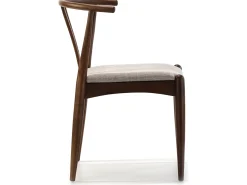Pack 2 sillas Rustic Color Nogal, Madera Maciza, 55 x 54,5 x 76 cm