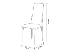 Pack 6 sillas Sakura Jarama beige 110x43x53 cm