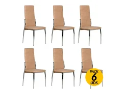 Pack 6 sillas Sakura Jarama beige 110x43x53 cm