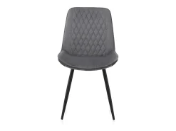 Pack 2 sillas tapizadas gris patas metálicas negras