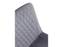 Pack 2 sillas tapizadas gris patas metálicas negras