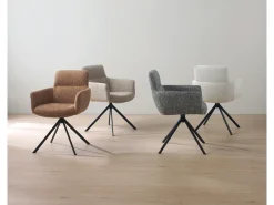 Pack 4 sillones tapizados tweed verde