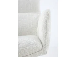 Pack 4 sillones tapizados tweed blanco moteado