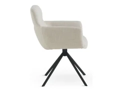 Pack 4 sillones tapizados tweed blanco moteado