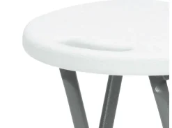 Pack 10 Taburetes Plegables Alto Blanco 30x76cm 7house