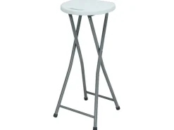 Pack 10 Taburetes Plegables Alto Blanco 30x76cm 7house